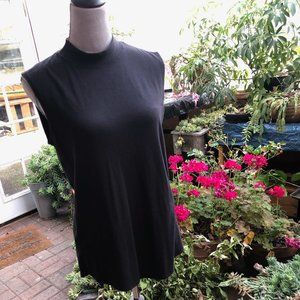 Athleta - women’s sleeveless mock turtleneck tank - black - size S